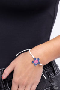 Open Door Jewelry - Choose Cheer - Blue Bracelet - Paparazzi Accessories