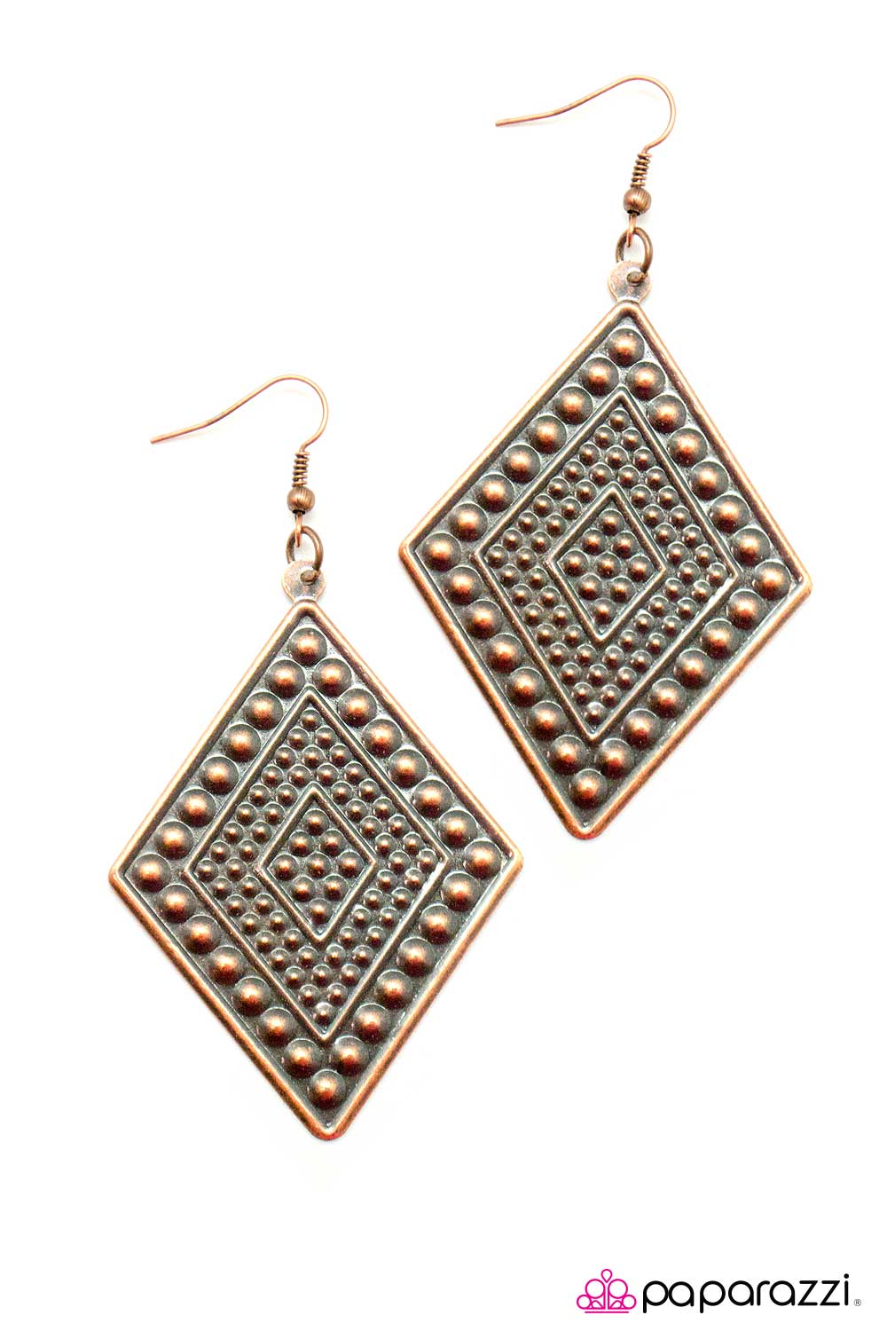 Open Door Jewelry - Country Clubbin - Copper Earrings - Paparazzi Accessories