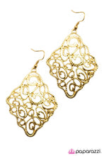 Load image into Gallery viewer, Open Door Jewelry - Fancy Meeting You Here! - Gold Earrings - Paparazzi Accessories
