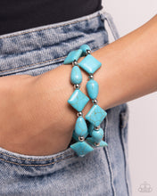 Load image into Gallery viewer, Open Door Jewelry - EARTHY Riser - Blue Bracelet - Paparazzi Accessories
