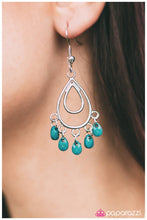 Load image into Gallery viewer, five-dollar-jewelry-bahama-mama-blue-earrings-paparazzi-accessories
