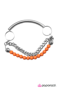 Open Door Jewelry - Wined and Dined - Orange Bracelet - Paparazzi Accessories