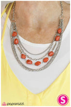 Load image into Gallery viewer, five-dollar-jewelry-rock-paper-scissors-orange-paparazzi-accessories
