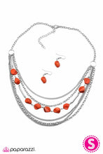 Load image into Gallery viewer, Open Door Jewelry - Rock, Paper, Scissors - Orange Necklace - Paparazzi Accessories
