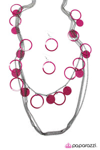 Open Door Jewelry - Saturday Night Fever - Pink Necklace - Paparazzi Accessories