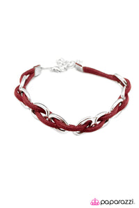 Open Door Jewelry - Hard To PerSUEDE - Red Bracelet - Paparazzi Accessories