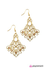 Load image into Gallery viewer, Open Door Jewelry - Not Just A Pretty Face - Gold Earrings - Paparazzi Accessories
