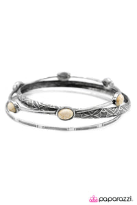 Open Door Jewelry - Stonehenge - White Bracelet - Paparazzi Accessories