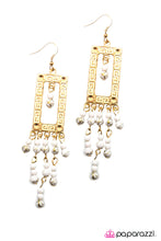 Load image into Gallery viewer, Open Door Jewelry - Aztec Attitude - White Earrings - Paparazzi Accessories
