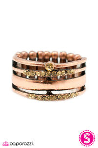 Open Door Jewelry - Up All Night - Copper Ring - Paparazzi Accessories