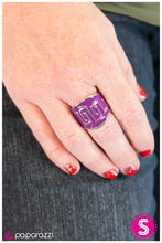 Load image into Gallery viewer, five-dollar-jewelry-aztec-heir-purple-ring-paparazzi-accessories
