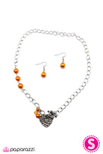 Load image into Gallery viewer, Open Door Jewelry - Heart of the Matter - Orange Necklace - Paparazzi Accessories
