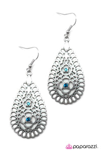 Open Door Jewelry - Spin The Bottle - Blue Earrings - Paparazzi Accessories