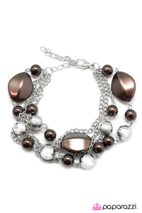 Open Door Jewelry - Jersey Girl - Brown Bracelet - Paparazzi Accessories