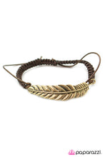 Load image into Gallery viewer, Open Door Jewelry - Under the FEATHER - Brass Bracelet - Paparazzi Accessories

