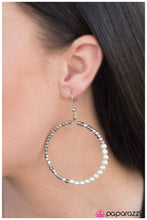 Load image into Gallery viewer, five-dollar-jewelry-now-youre-talkin-white-earrings-paparazzi-accessories
