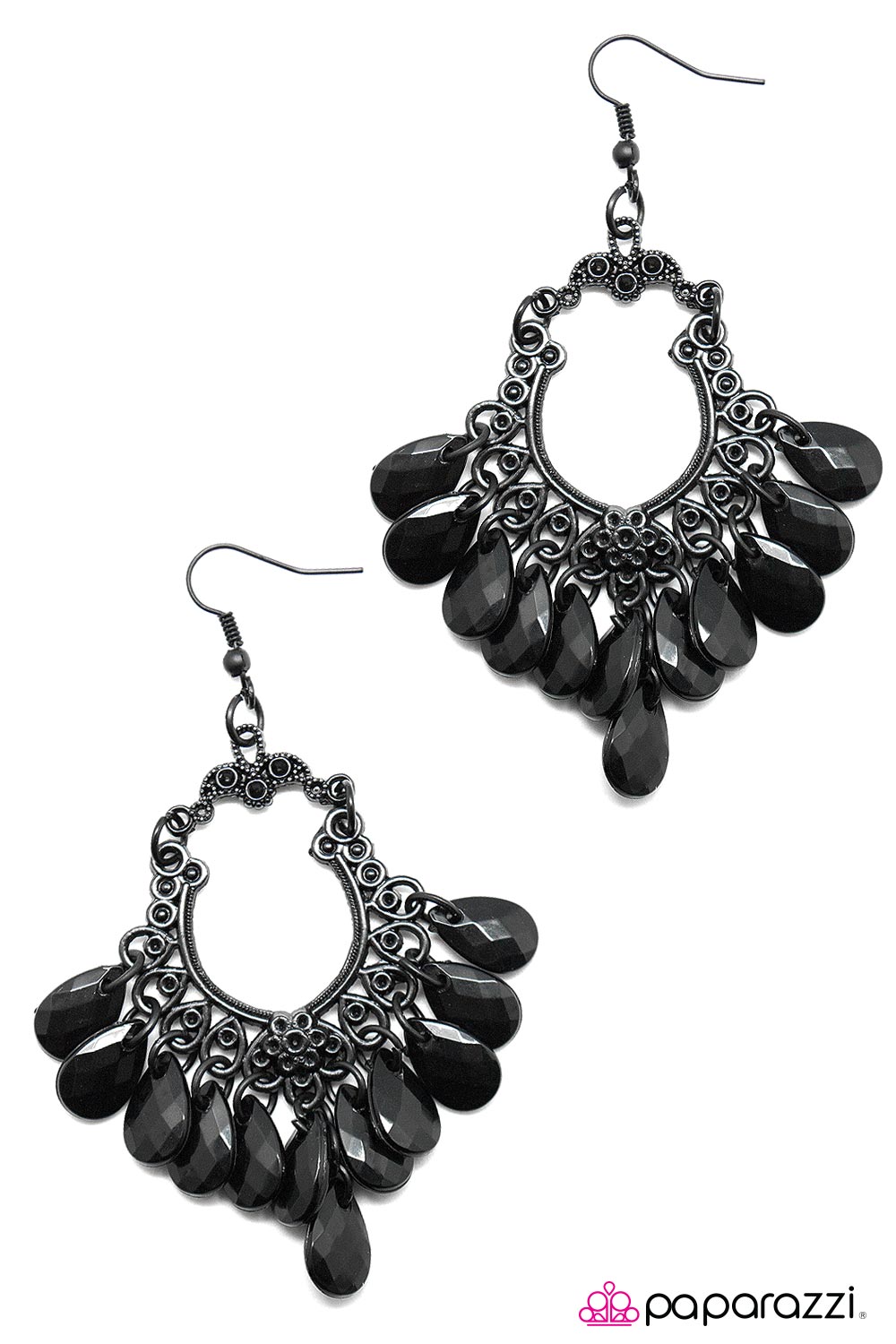 Open Door Jewelry - Drop It! - Black Earrings - Paparazzi Accessories