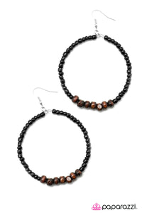 Open Door Jewelry - Cool Runnings - Black Earrings - Paparazzi Accessories