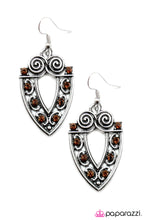 Load image into Gallery viewer, Open Door Jewelry - Call A Spade A Spade - Brown Earrings - Paparazzi Accessories
