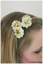 Load image into Gallery viewer, five-dollar-jewelry-strawberry-fields-forever-white-hair clip-paparazzi-accessories
