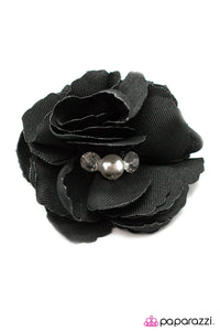 Open Door Jewelry - Compare and Contrast - Black Hair Clip - Paparazzi Accessories