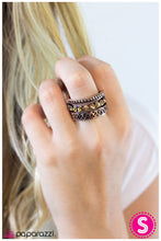 Load image into Gallery viewer, five-dollar-jewelry-triple-crown-copper-ring-paparazzi-accessories

