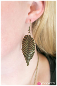 Open Door Jewelry - I Cant BeLEAF My Eyes - Brass Necklace - Paparazzi Accessories