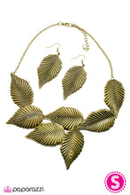 Load image into Gallery viewer, Open Door Jewelry - I Cant BeLEAF My Eyes - Brass Necklace - Paparazzi Accessories
