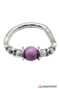 Open Door Jewelry - Brace Yourself - Purple Bracelet - Paparazzi Accessories