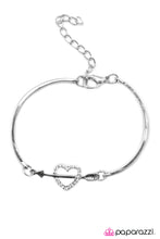 Load image into Gallery viewer, Open Door Jewelry - Cupids Arrow - White Bracelet - Paparazzi Accessories
