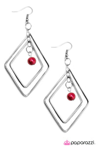 Open Door Jewelry - A Saving Grace - Red Earrings - Paparazzi Accessories