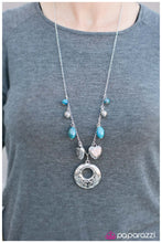 Load image into Gallery viewer, five-dollar-jewelry-home-is-where-the-heart-is-blue-necklace-paparazzi-accessories
