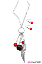 Load image into Gallery viewer, Open Door Jewelry - On a Wing and a Prayer - Red Necklace - Paparazzi Accessories
