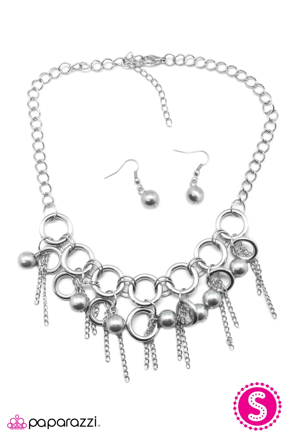 Open Door Jewelry - Lightly Tasseled - Silver Necklace - Paparazzi Accessories