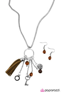 Open Door Jewelry - On The Outskirts - Brown Necklace - Paparazzi Accessories