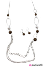 Load image into Gallery viewer, Open Door Jewelry - Somewhere Along The Line - Brown Necklace - Paparazzi Accessories
