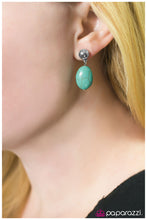 Load image into Gallery viewer, five-dollar-jewelry-stone-cliffs-blue-post earrings-paparazzi-accessories
