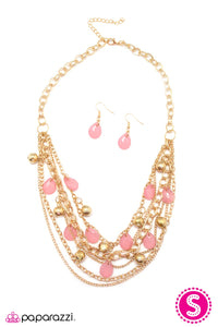 Open Door Jewelry - Cut and Run - Pink Necklace - Paparazzi Accessories
