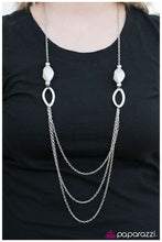 Load image into Gallery viewer, five-dollar-jewelry-my-head-is-spinning-white-necklace-paparazzi-accessories

