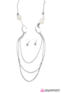 Open Door Jewelry - My Head Is Spinning - White Necklace - Paparazzi Accessories