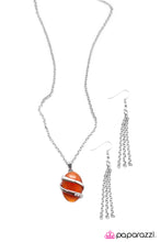 Load image into Gallery viewer, Open Door Jewelry - Keep Stringing You Along- Orange Necklace - Paparazzi Accessories
