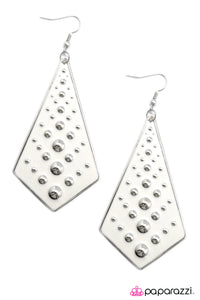 Open Door Jewelry - She-Ra - White Earrings - Paparazzi Accessories