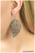 Load image into Gallery viewer, five-dollar-jewelry-leaf-it-to-me-silver-earrings-paparazzi-accessories
