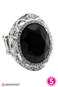 Open Door Jewelry - Queen for a Day - Black Ring - Paparazzi Accessories