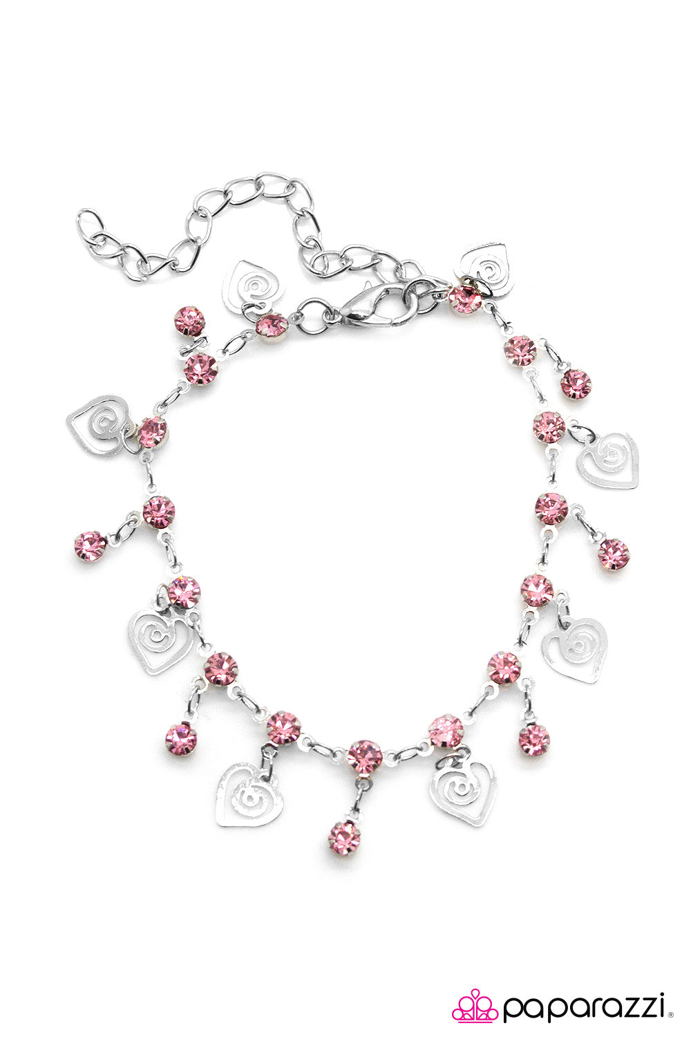 Open Door Jewelry - Be My Valentine - Pink Bracelet - Paparazzi Accessories