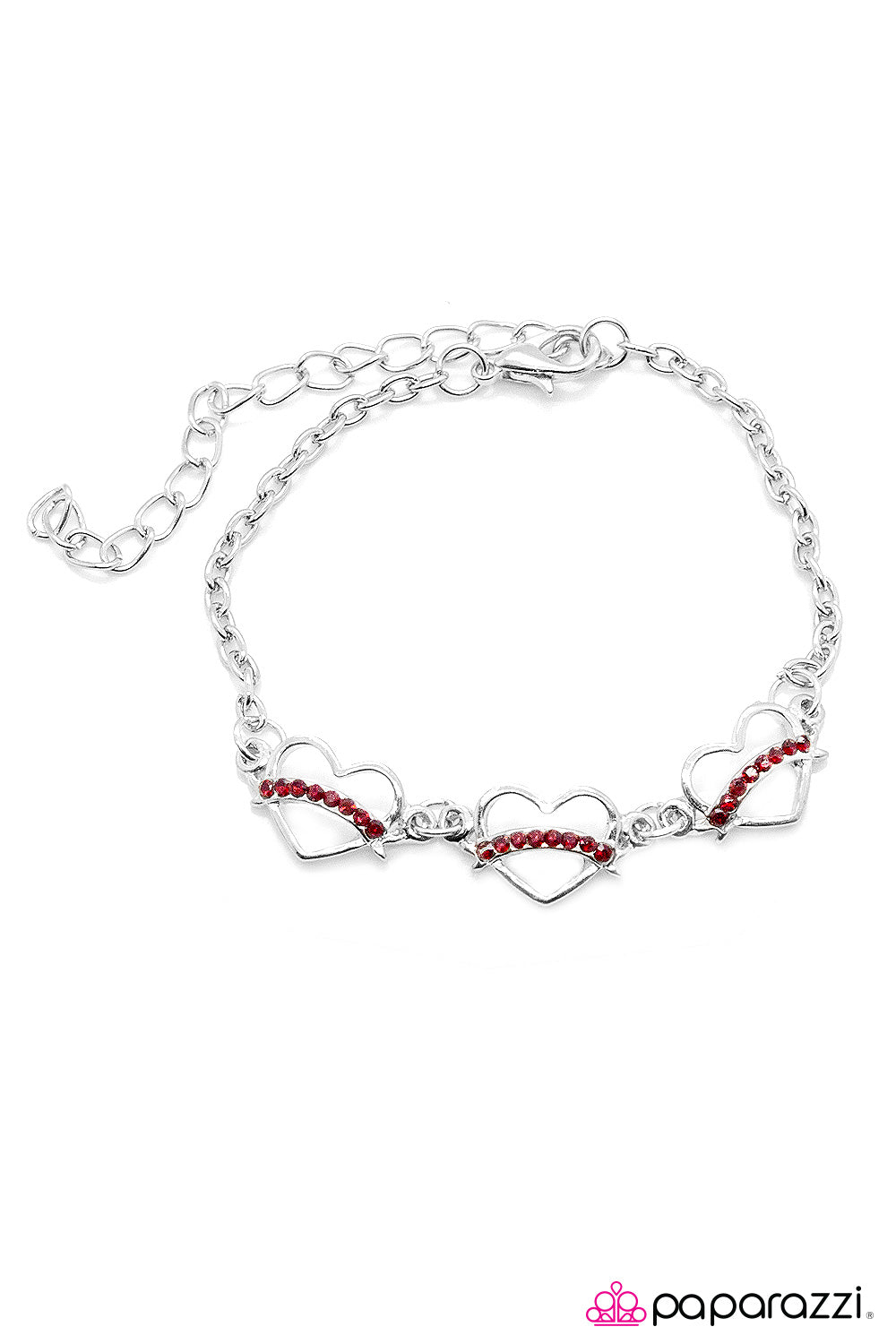 Open Door Jewelry - Will You Be Mine? - Red Bracelet - Paparazzi Accessories