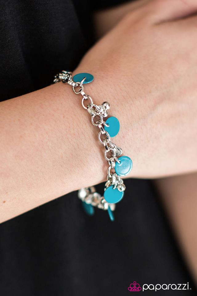 Open Door Jewelry - Be My Sunshine - Blue Bracelet - Paparazzi Accessories