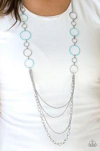 Open Door Jewelry - Industrial Circus - Blue Necklace - Paparazzi Accessories