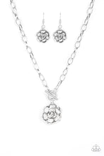 Load image into Gallery viewer, five-dollar-jewelry-beautifully-in-bloom-silver-necklace-paparazzi-accessories
